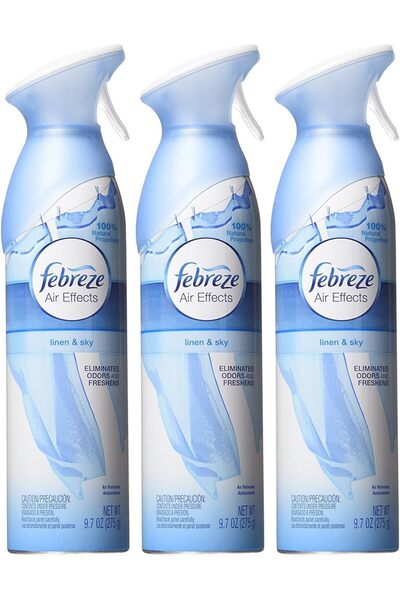 Febreze Air Effects Air Freshener Linen & Sky, 9.7 oz, 3 Pack
