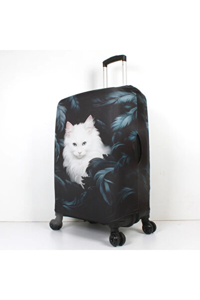 Trink Çanta Fabric Suitcase Cover and Luggage Cover (85-Black Cat) Cabin