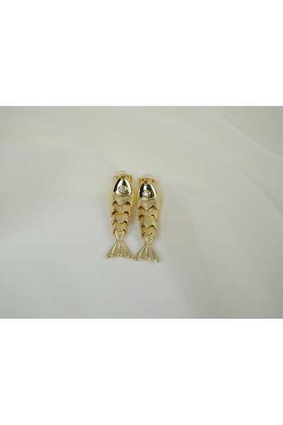 ATELİER TUĞBA أقراط على شكل سمكة بنمط بولينيزي KP074