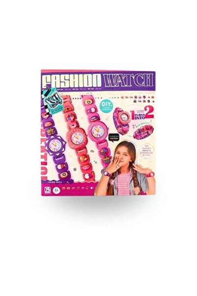 Toybox طقم ساعات أنيقة اصنعها بنفسك | طقم سوار خرز وساعة قابلة للتبديل ٢ في ١