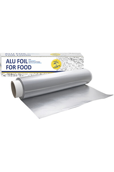 Clarina Folie aluminiu in cutie cu cutit de dozare, 29 cm, 13 MIC, 1kg/buc