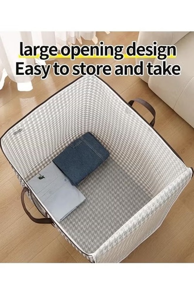 Generic 140L Large Storage Bag Waterproof Clothing Bin Foldable Closet Organizers Container Zipper Bag