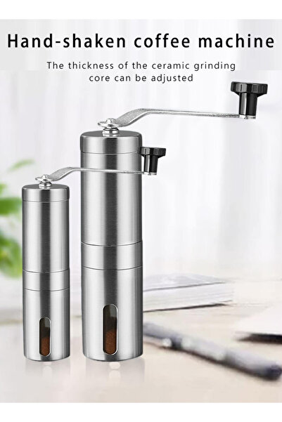 X SPRING Manual Stainless Steel Coffee Grinder with Ceramic Burr - Drip Coffee & Espresso