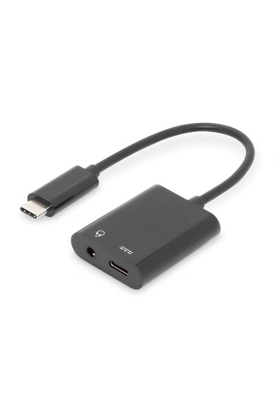 Digitus USB Type-C adaptör / Type-C - USB Type-C + 3,5 mm jak