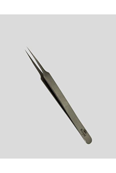 Royal Premium Straight Tweezers for Eyelash Extensions, Stainless Steel, Model 8