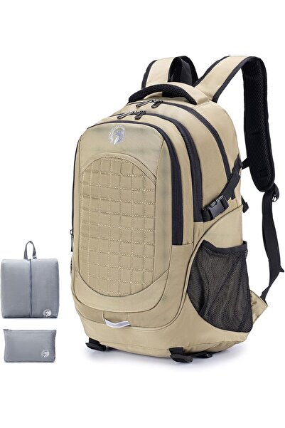 SPAHER Laptop Backpack 17.3 Inch Travel 32L Waterproof Carry-On Bag - Khaki