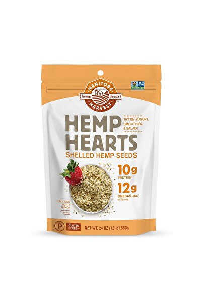 Manitoba بذور القنب المقشرة من هارفست هيمب هارتس - 24 أونصة