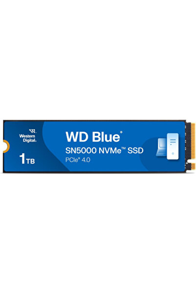 Western Digital (WD) WD Blue SN5000 1TB SSD, NVMe SSD, PCIe Gen 4.0, up to 5,150 MB/s read , Write 4,900MB/s