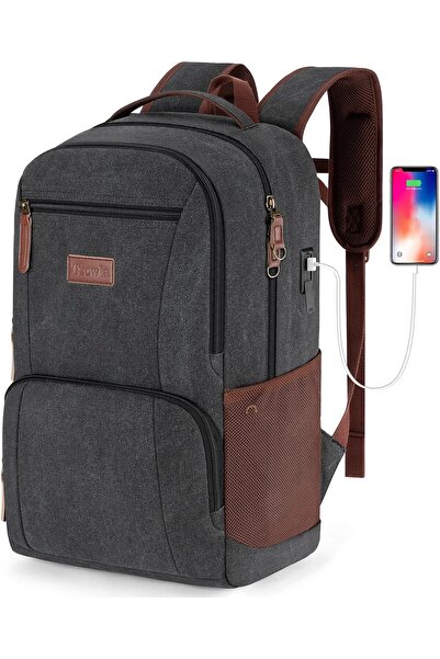 Tzowla Canvas Laptop College Backpack for Men and Women