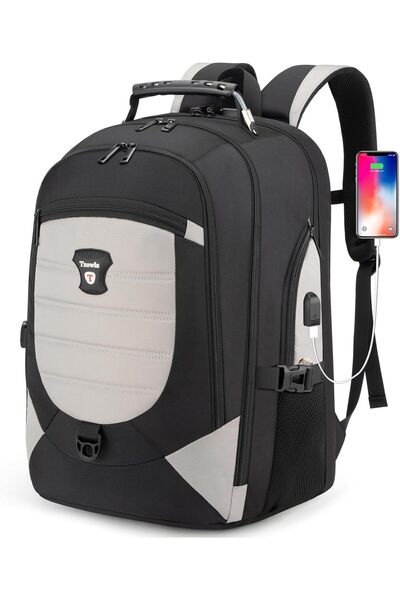 Tzowla Travel Laptop Backpack for Men & Women, 17.3-inch, Water Resistant, Anti-Theft, TSA Friendly