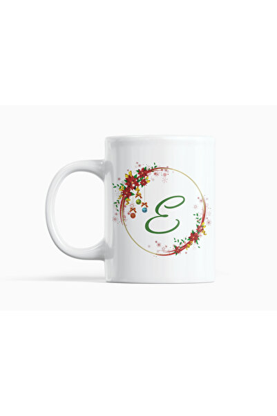 Nino Store New Year's Letter Wreath Design 4 Mugs – New Year's Gift with Init...