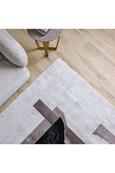 Danube Home Galeria Lux Modern Rug Area Rug Floor Covering 240x340cm-Grey Whi...