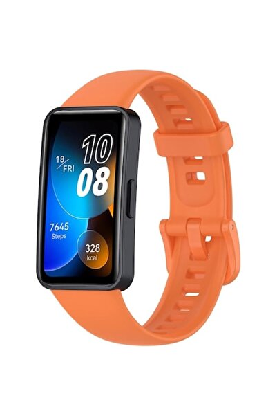 Sarphia Store Curea compatibilă pentru Huawei Band 8 și Band 9, silicon, portocalie