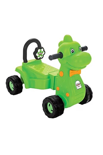 PİLSAN Dino Green pedal-free Ride On vehicle with high backrest, ergonomic handles, recommended from 12