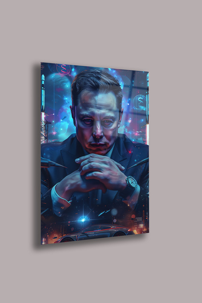 gxe.art Pictură pe sticlă ELON MUSK