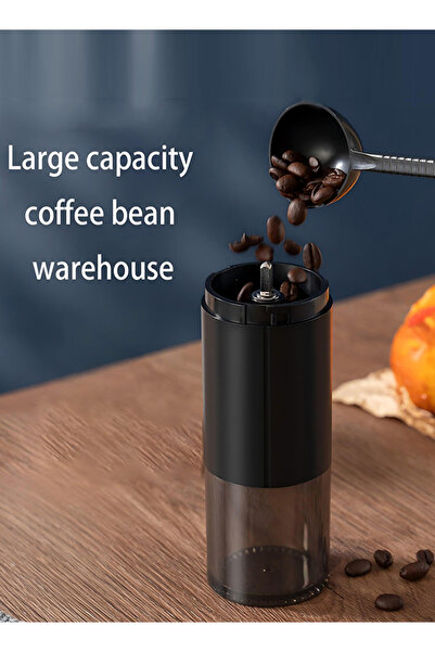 X SPRING Manual Ceramic Burr Coffee Grinder - Espresso Compatible, Hand Crank (Black)