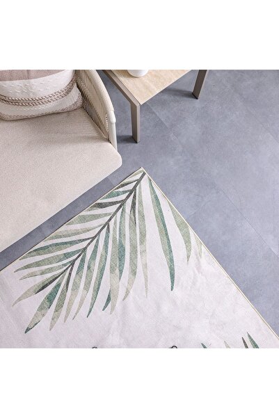 Danube Home سجادة هاربر الخارجية القابلة للغسل بأوراق الشجر لتغطية الأرضيات 200×300 سم - أخضر 231200400610