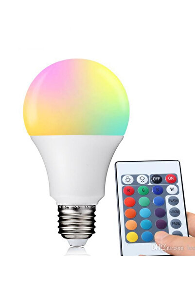 HkTeknik 10W Parlak RGB LED Akıllı Ampul | Kumandalı Renk Değiştiren Dekorati...