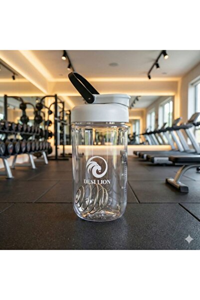 DESI LION زجاجة خلط البروتين 750 مل - تريتان قوي، خالية من مادة BPA، مانعة لل...