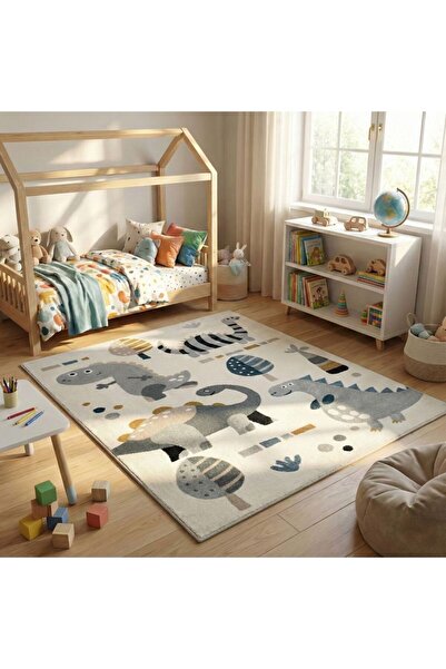 Danube Home Kinder Dino Kids Rug Area Rug Floor Covering 160x230cm-Grey 231200400667
