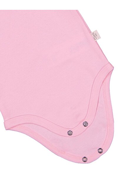 Civil Baby Solid Color Long Sleeve 3-9 Months Snap Fastener Bodysuit - Pink 6-9 Months