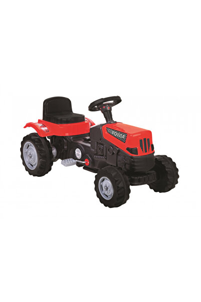 PİLSAN Power Red children's pedal tractor, chain drive, steering wheel with horn, adjustable seat