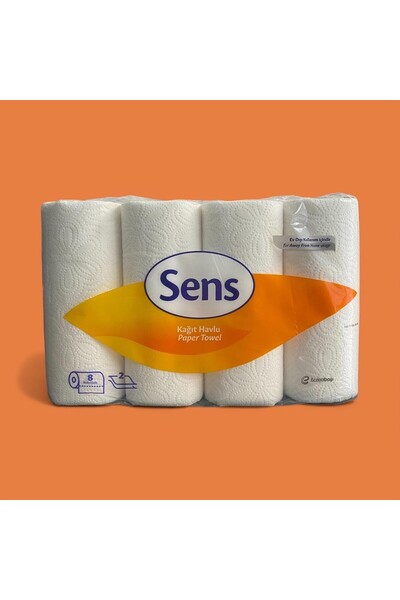 Sens Eczacıbaşı 2 Katlı Dayanıklı Kağıt Havlu - 8 Rulo 2 Katlı