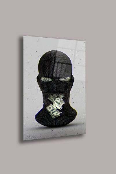 gxe.art Tablou din sticlă pentru cărți de joc Gold Card Figure