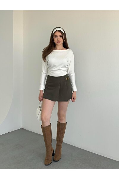 bbeox.com Zincirli Muadil Şort Etek