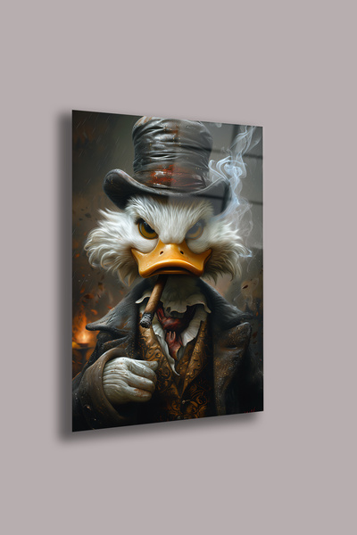 gxe.art Siluetă a orașului Cyberpunk Pictură pe sticlă cu neon