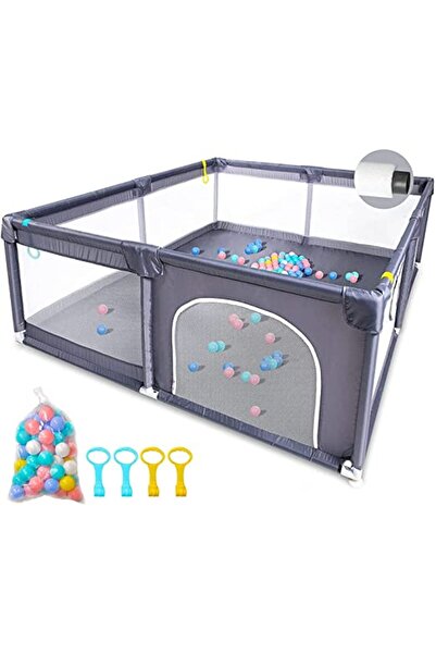 Arabest Kids Activity Fence Play Yard with Anti-Slip Base & Soft Breathable Mesh