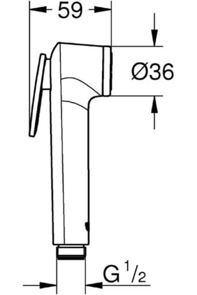 SULFAR Handheld Trigger Bidet Sprayer Set, Tempesta-F Collection (Silver)