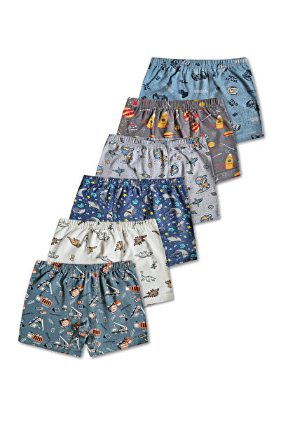 GizaKids Σετ εσώρουχα 6 τεμαχίων από 95% βαμβάκι για αγόρια, χτενισμένα βαμβακερά εσώρουχα μπόξερ