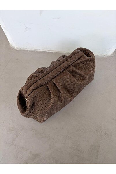 Senza Vedere GLOW SUEDE GEANTĂ DE DIMENSIUNE MARE CU DETALII TRICOTATE PENTRU...