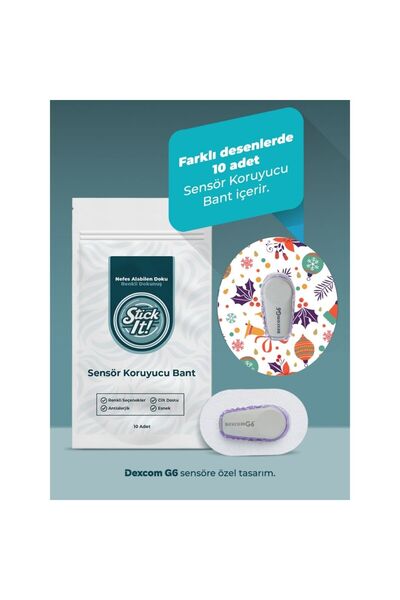StickIT Dexcom G6 Sensör Koruyucu Bant – Christmas