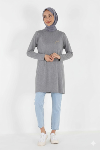 Plistre 1451_Embroidered Basic Hijab Tunic