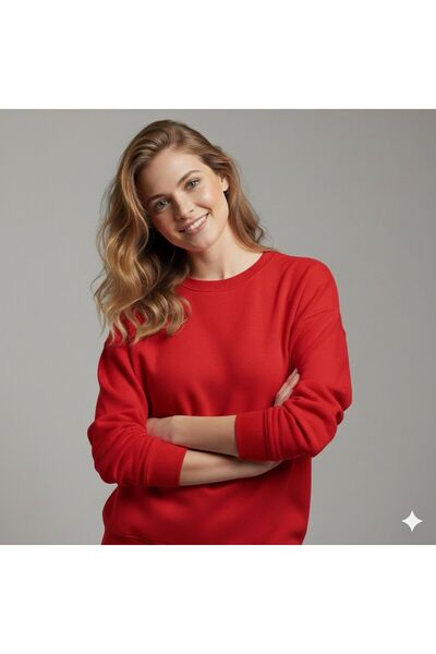 FAVORİST basic guler rotund Hanorac pentru femei tricou