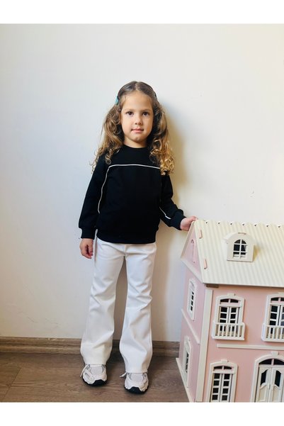 DİVİSTA Girl's Stylish Bottom Tracksuit Interlock