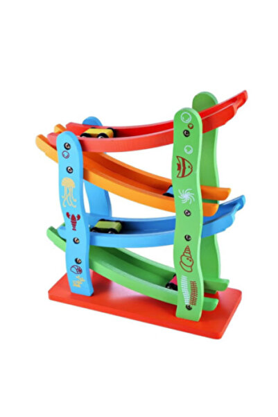 Generic Hot Chot Wooden Toy Car Track Set — Vibrant Colors, Durable — Ages 3+