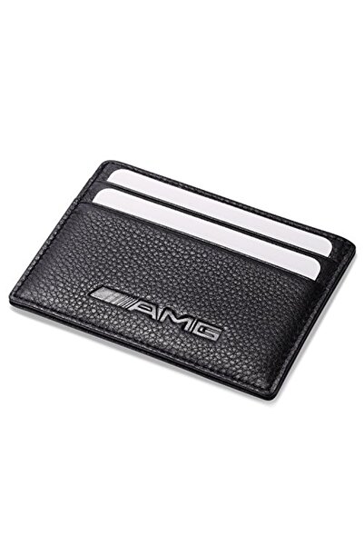 Mercedes Benz AMG Slim Wallet Black with 4 Slots - Genuine Leather
