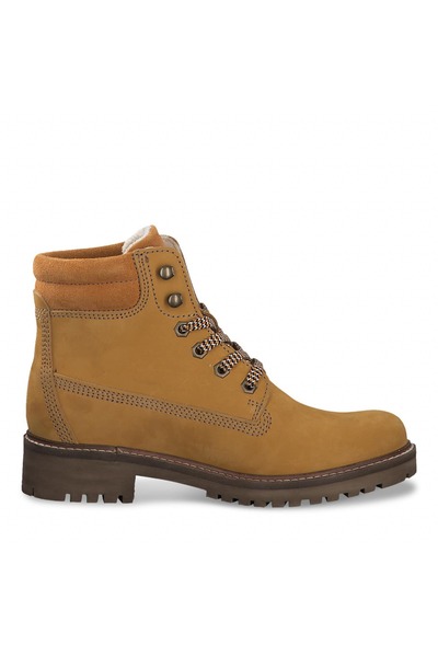 Tamaris yellow genuine leather boots
