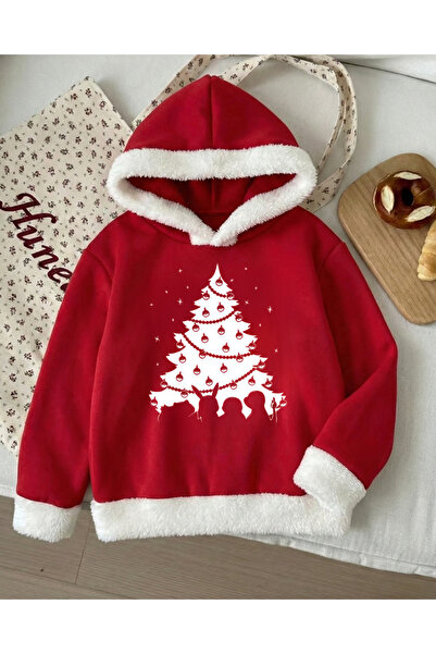 Touz Moda Christmas Thick Young Hooded Sweatshirt