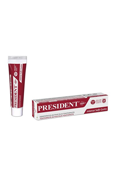 President Active Plus toothpaste, against periodontitis, stomatitis, necrotic tissues, with milk