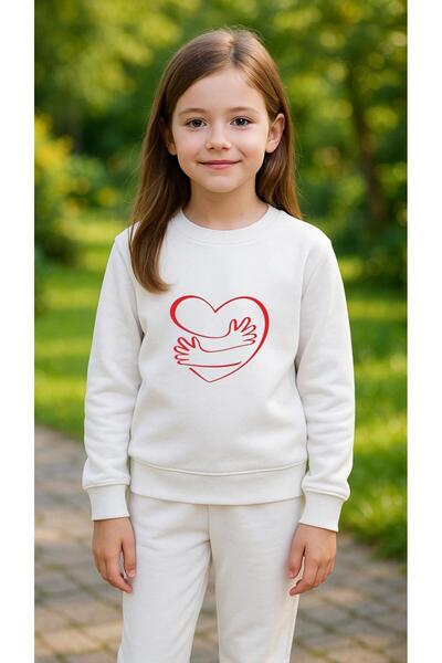 playwear Παιδικό Φούτερ ΣΕΤ με στάμπα ΚΑΡΔΙΑ ΠΟΥ ΑΓΚΑΛΙΑΖΕΙ, για Κορίτσια και...