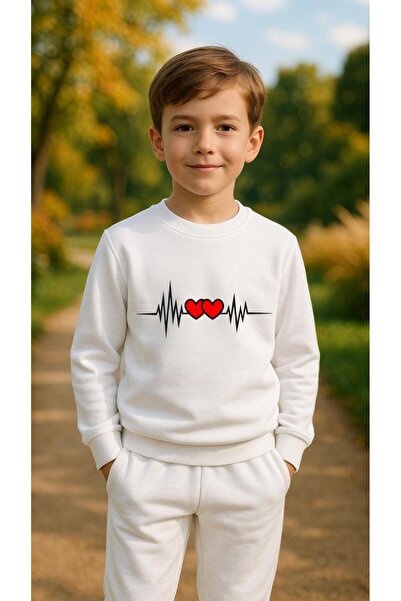playwear Set pentru copii Hanorac cu imprimeu RHYTHM HEART pentru fete și băi...