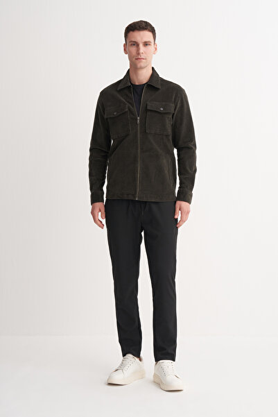 Cazador Regular Fit Kadife Yan Cepli Overshirt Gömlek