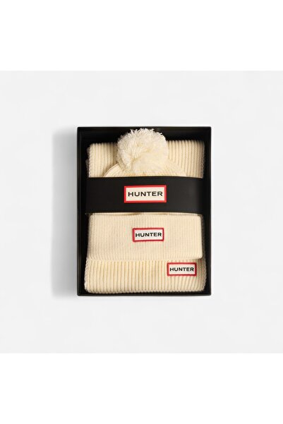 Hunter Anagach Unisex Beyaz Atkı & Bere Seti Beyaz Atkı & Bere Seti HXRU0029252-AW
