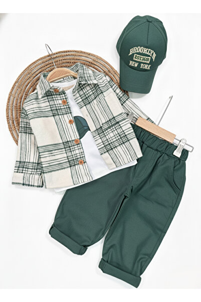 ENSONO Lumberjack Shirt with Hat Oversized Hiphop Pants Badili Boys and Baby ...
