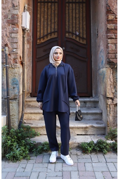 NİSUM MODA طقم مودال بجيوب غير متماثلة