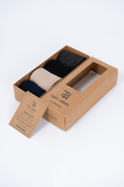 TOP TO HEEL 4'lü Set Bambu Çorap - Soket - Dikişsiz - Yumuşak Çorap